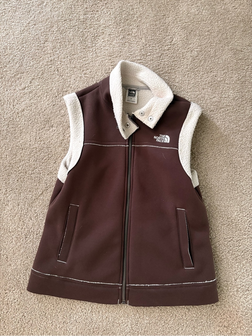 The North Face Cream Sherpa Fleece Jacket